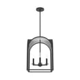thumbnail image 2 of Hunter - Dukestown 4-light Natural Black Iron, Medium Size Pendant Light, Dimmable, Formal Style, Lantern Shaped, for Bedrooms, Dining, Living Rooms - 19083, 2 of 10