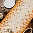 thumbnail image 2 of ERUNPONLY Thanksgiving Table Runner - 48 Inch Long Fall Black Truck Orange Maple Leaves Rustic Cotton and Linen Blended Dress Scarves Farmhouse Table Runner for Kitchen Dining, Coffee Table, 13"x48", 2 of 8