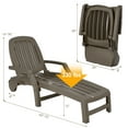 thumbnail image 2 of Gymax Set of 2 Patio Adjustable Chaise Lounge Chair Folding Sun Lounger Recliner Coffee, 2 of 10