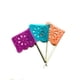 thumbnail image 5 of Juego de 24 piezas de mini papel mexicano multicolor, papel picado, banderines de tejido, banderitas, decoraciones para fiestas, decoración para magdalenas, banderines para fiestas, diseño de flores, 5 of 8