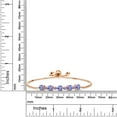 thumbnail image 2 of Gem Stone King 2.62 Ct Round Blue Tanzanite 18K Rose Gold Plated Silver Tennis Bracelet for Women, 2 of 3