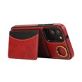 thumbnail image 4 of for Samsung Galaxy S23 Wallet Case with Card Holder - PU Leather Case for Women & Girls, Wrist Hand Strap, Secure Finger Ring, Shockproof Protective Phone Cover for Galaxy S23, Red, 4 of 7