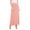 Pink, variant on Moa Collection Women's Maxi Length High Waist Foldable Waistband Solid Skirt