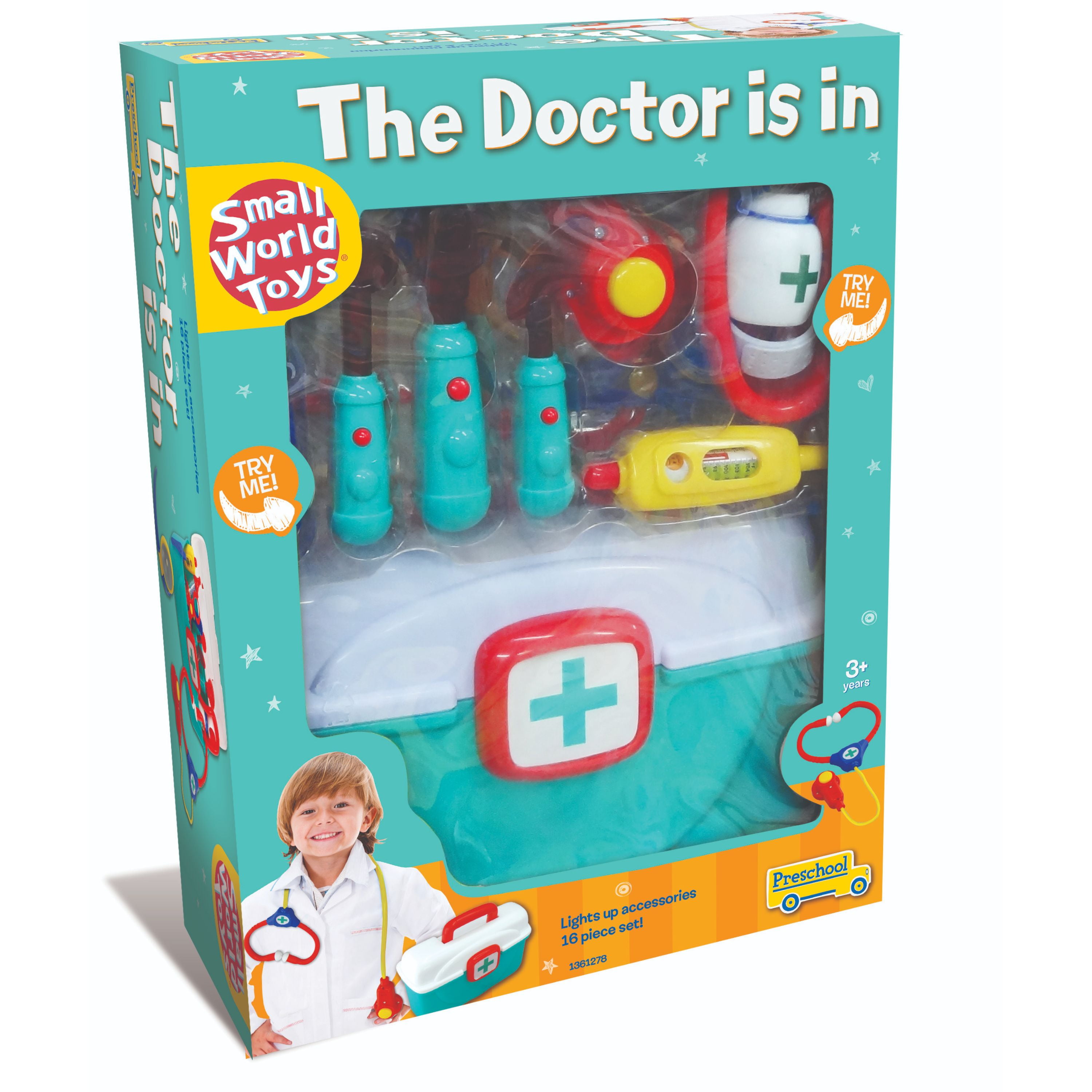Small World Toys - The Doctor is In Medical Toy Set, 16 Pieces