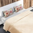 thumbnail image 5 of Yayeee Pillowcase Standard Size Set of 2 Satin Wrinkle Resistant Pillow Case, Colorful Flowers, 5 of 7