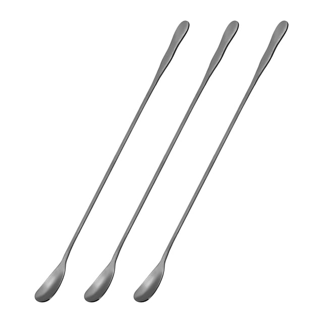 Cuchara de acero inoxidable Unique Bargains 3uds 10.24 Pulgadas Negro