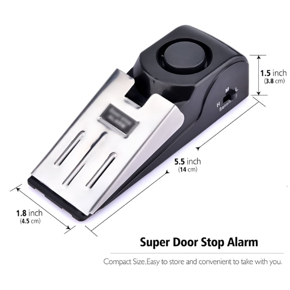 GJX Upgraded Door Stop Alarm,Door Stopper Security for Traveling Security Door Stopper Doorstop Safety Tools for Home,Pack of 4