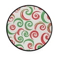thumbnail image 2 of 36.2 Inch Round Floor Mat Red and Green Swirls Carpet Decor Rug for Living Room Bedroom, 2 of 6