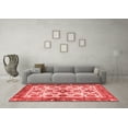 thumbnail image 3 of Ahgly Company Machine Washable Indoor Square Oriental Red Traditional Area Rugs, 7' Square, 3 of 4