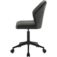 thumbnail image 4 of Vintage Grey Finish & Black Accents - 360-Degree Turn & Adjustable Seating Height - Office Workplace - Comfort with Style, 4 of 6