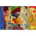 thumbnail image 2 of Bolokofsky, Ronald 14x11 Gold Ornate Wood Framed with Double Matting Museum Art Print Titled - Chaotic Rumblings I, 2 of 4