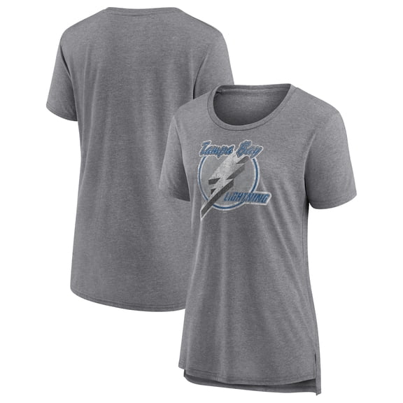 Women's  Gray Tampa Bay Lightning Slow Whistle Tri-Blend T-Shirt