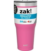 Zak! Designs 30oz Double Wall Stainless Steel Cascadia Tumbler - Rose Pink