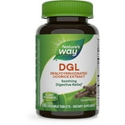 Nature's Way DGL Chewable Tablets, Soothing Digestive Relief*, Licorice Flavored, Unisex, 100ct