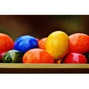 Egg Easter Eggs Colorful Happy Easter Easter-20 Inch By 30 Inch Laminated Poster With Bright Colors And Vivid Imagery-Fits Perfectly In Many Attractive Frames