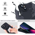 thumbnail image 3 of Liquid Silicone Case for iPhone 13, [Camera Protection] [Anti Fingerprint] [Wireless Charging] 4 Layer Phone Case Protective Cover, Built-in Microfiber Case Cover, 6.1", Black, 3 of 7