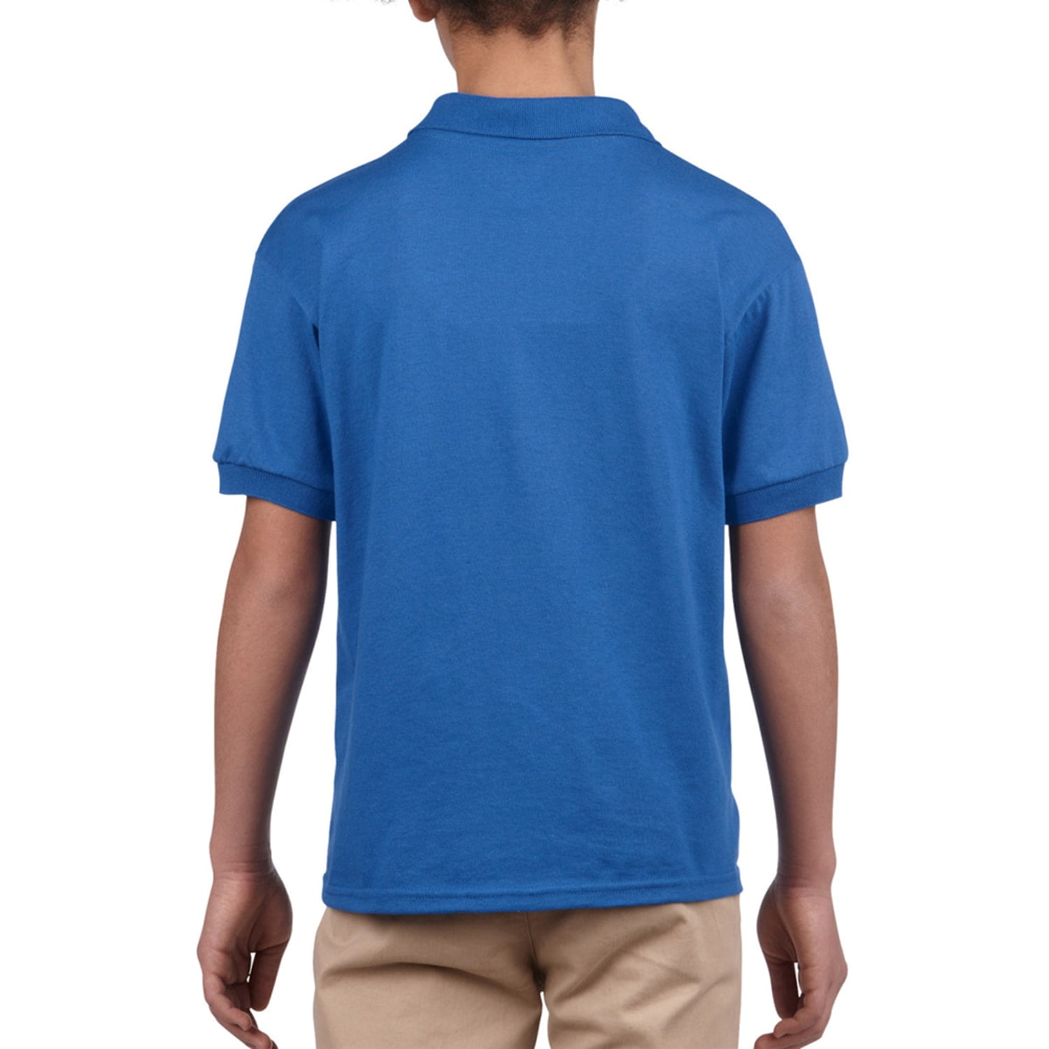Gildan DryBlend Childrens Unisex Jersey Polo Shirt Royal XL