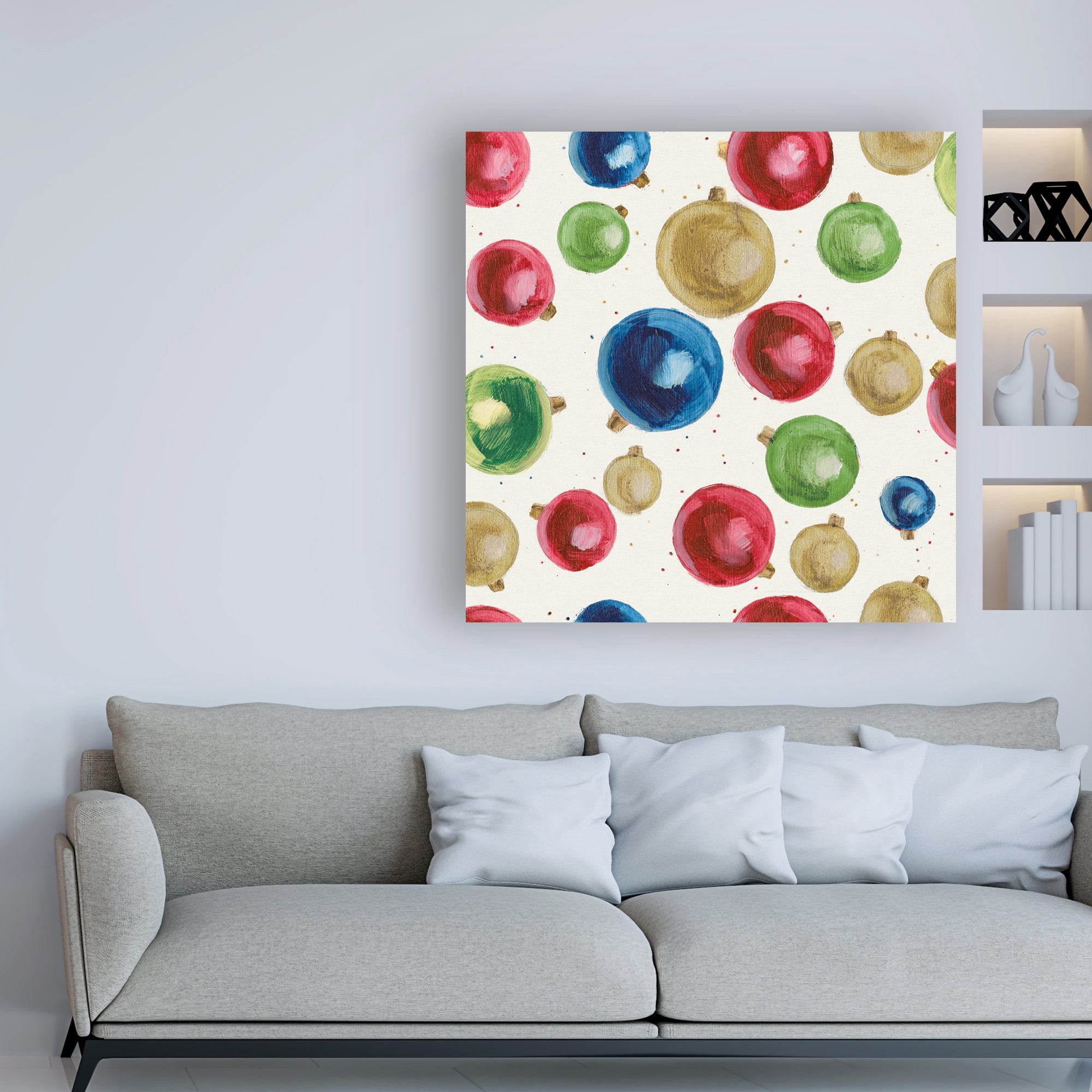 Trademark Fine Art 'Christmas Critters Bright Pattern IIB' Canvas Art by Emily Adams