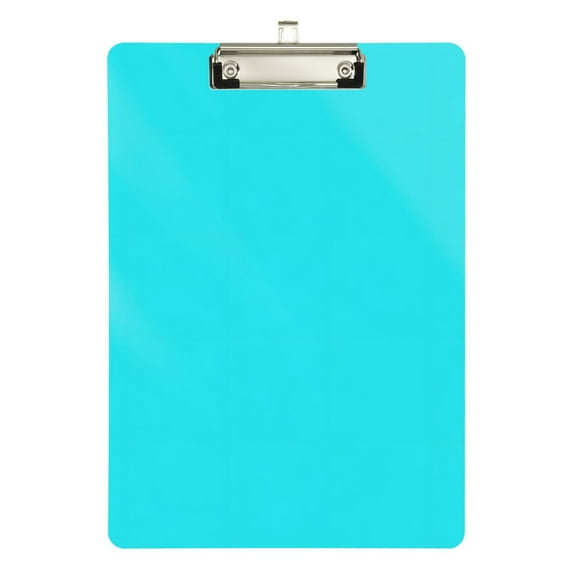 ALAZA Plastic Clipboard A4 Letter Size Decorative Clipboards for Students Women Men 9" x 12.5" Turquoise