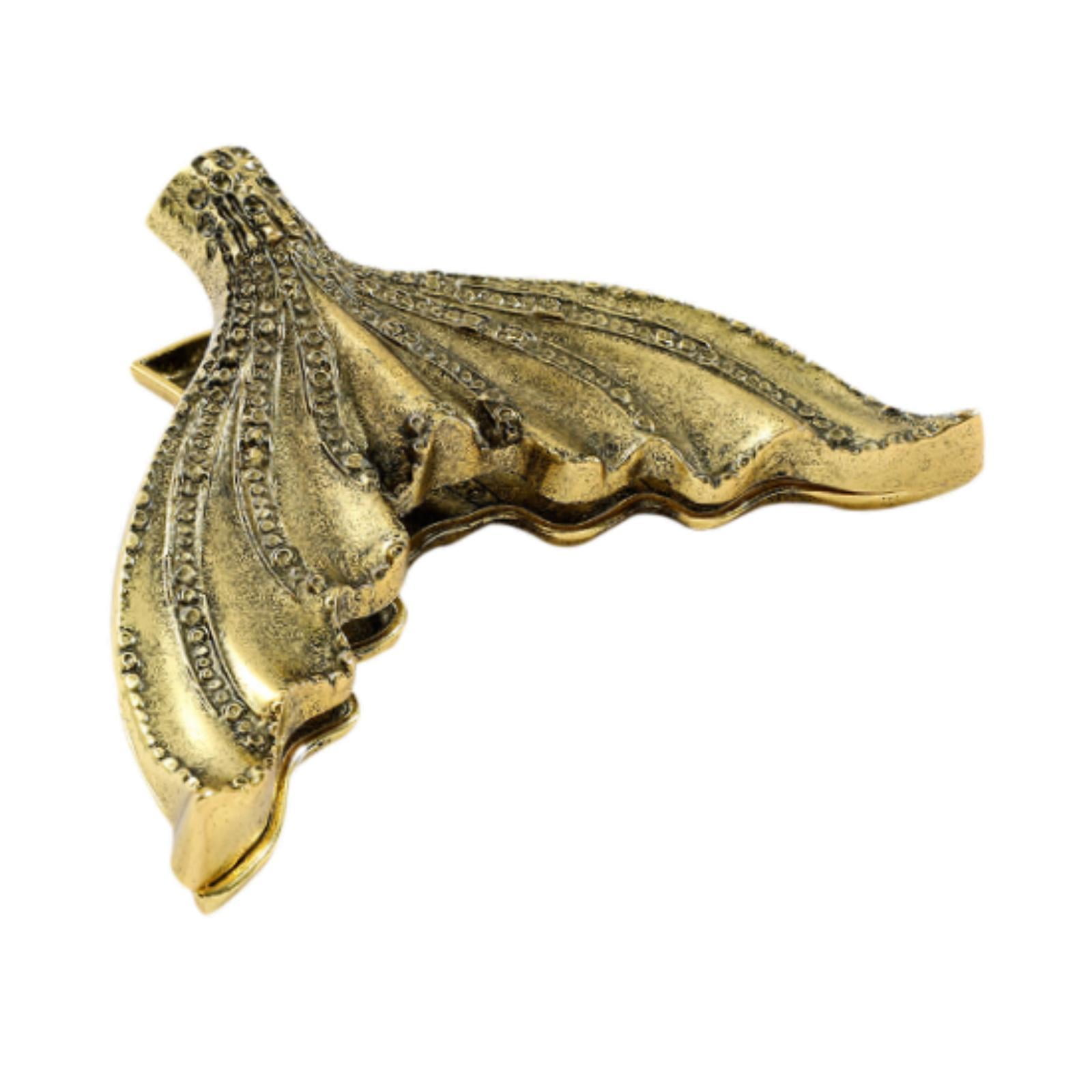 QccHieUs Fish Tail Book Clip Bookmark Reading Marker Page Holder for Men Women Teens Boys Old Gold
