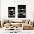 thumbnail image 4 of Elephant Stock Zen Stone Pile Wall Art - Vertical Multi Panel Canvas - 3 Pieceliving Room Wall Decor - Photography Wellness Multi Panel - Gray And Black Decor - 28" x 45", 4 of 8