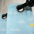 thumbnail image 4 of Ambesonne Pale Blue Grommet Curtain, Clouds and Sun, 50" x 54", Pale Blue Yellow, 4 of 6