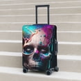 thumbnail image 6 of Hirioo Modern Abstract Colorful Skull B for Elasticity Suitcase Cover (No luggage Included) Durable Luggage Protector Fits 18-32 Inch Luggage-X-Large, 6 of 7