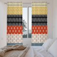 thumbnail image 3 of Modern Bohemian Kitchen Curtain for Berdoom Living Room Cafe 72 Inch Length, Colorful Minimalist Abstract Paisley Boho Tiers Curtains Light Filtering Drapes Window Treatment 2 Panels 52"Wx72"L, 3 of 8