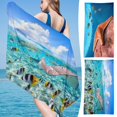 thumbnail image 4 of Guanhe Ocean Series Blue Beach Towel (30x60) Travel Beach Towel for Adults Lightweight Microfiber, Soft, Quick Dry, Sand Free, for Swimming, Pool, Camping, Yoga, 4 of 5