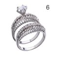 thumbnail image 3 of Fashion Stacking Diamond Ring Set For Women - Zircon Crystal Rhinestone Proposal Ring Set, Gift For Girlfriend Wife Daughter Mom - Jxlgv, 3 of 5