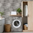thumbnail image 4 of Peel and Stick Wallpaper 17.7in x 9.8ft Abstract Concrete Texture Gray White Tones Rustic Industrial Contact Paper Vinyl Waterproof Self Adhesive Wall Paper for Bedroom Shelf Cabinet Renter Friendly, 4 of 8