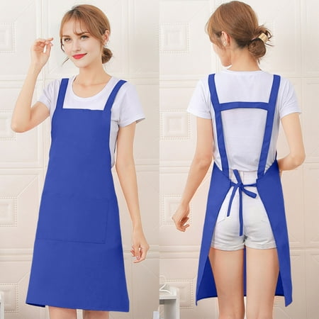 EazyTech H Back Style Adjustable Large Size Waterproof Comfortable Durable Kitchen Home Cooking Garden Art Apron with Pocket Size 29.5X25.6In