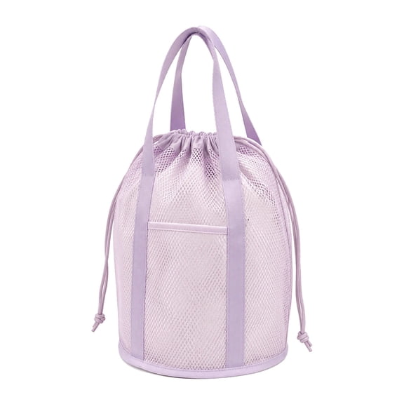 Portable Hanging Mesh Shower Caddy with External Pocket Sandproof Travel Tote Gym Camping Dorm Bathroom Toiletry Organizer for Men Women