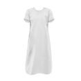 thumbnail image 5 of Fulijie Womens Dresses,Ladies Fashion Comfortable Short Sleeve Plus Size Solid Color Pocket Dress, 5 of 5