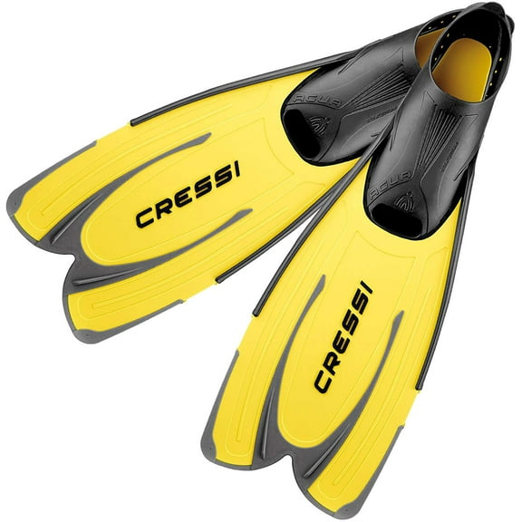 Cressi Agua Full Foot Fins, Blue, Size - US Man 8/9 | US Lady 9/10 | EU 41/42