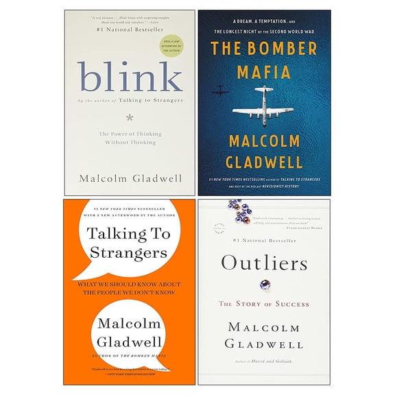 Pre-Owned Malcolm Gladwell Collection 4 Books Set (The Bomber Mafia [Hardcover], Outliers The Story of Success, Blink, Talking to Strangers)