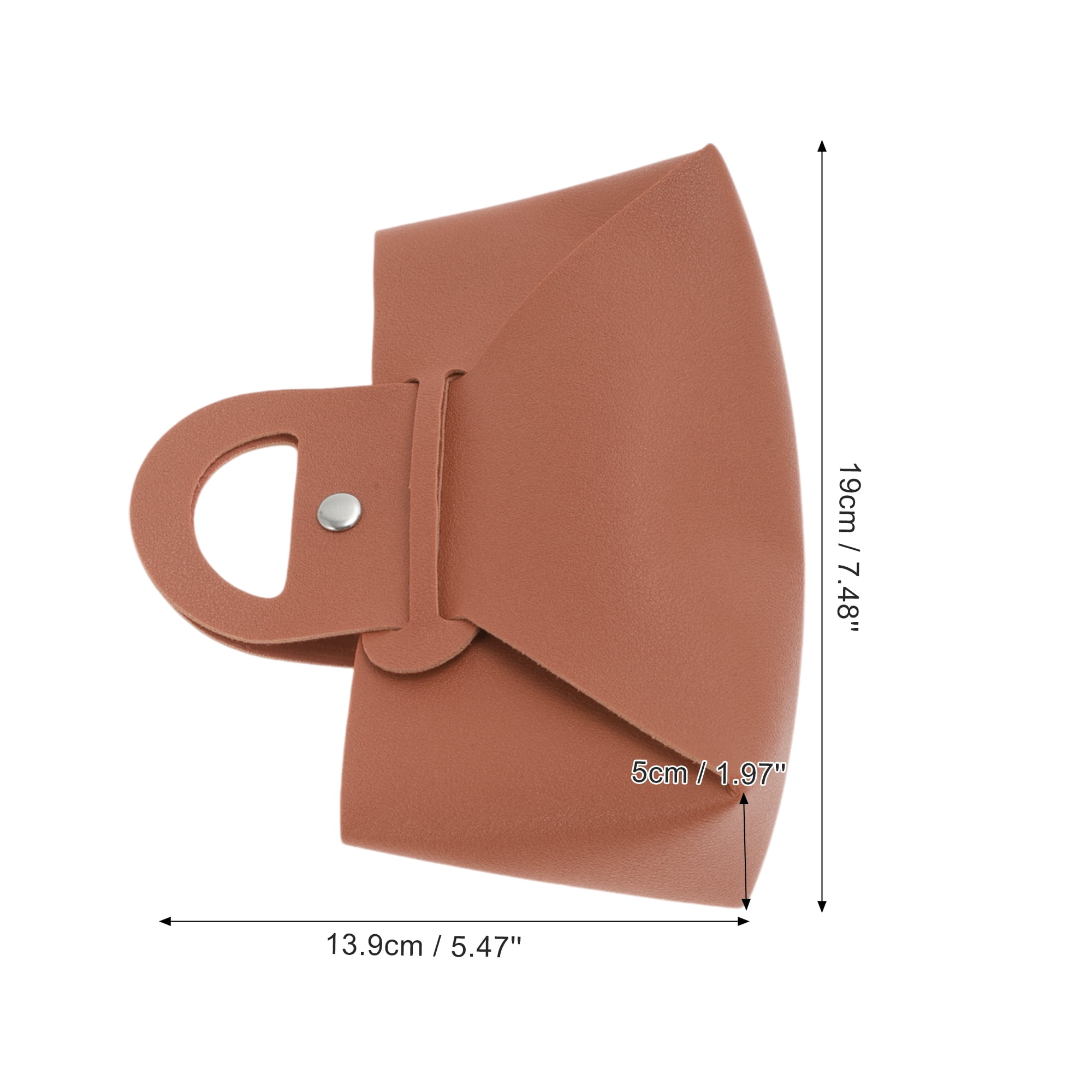 Unique Bargains Handheld Eyeglasses Bag Portable Eyeglasses Storage 1 Pc Brown