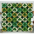 thumbnail image 1 of EREHome Rideau Occultant Trèfle Vert Deux Panneaux 52x84 Pouces Deux Pièces, 1 of 1
