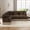 Brown Black, variant on Large Modular Sectional Corner Couches with Tassel, 7 Seater Sofa Big Comfy Leopard Chenille L Shaped Couches with 2 Throw Pillows and 5 Lumbar Pillows, Movable Ottomans,Beige Coffee