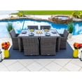 thumbnail image 5 of Malmo 7-Piece Resin Wicker Outdoor Patio Furniture Dining Table Set In Gray w/ Dining Table and Six Cushioned Chairs (Full-Round Gray Wicker, Sunbrella Canvas Charcoal), 5 of 8