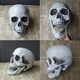 thumbnail image 2 of Esculturas de estatuas para decoración de Halloween, modelo de cabeza de calavera Artificial, hueso de calavera de plástico, esqueleto de terror aterrador, adorno para Bar y fiesta, 2 of 3