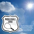 thumbnail image 5 of Pickleball Zone with Racquet Graphic (2 Pack) 12 inch X 12 inch Shield Shaped Heavy Duty 3.2 mil Vinyl Decals Weather Resistant Made in the USA, 5 of 5