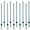 Green 53, variant on Heavy Duty Metal Fence Post 3ft 10 Pack, Steel U-Channel Garden Fence Posts for Wire Fence, Corner Anchor Posts and Gate Support