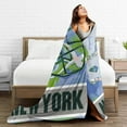thumbnail image 4 of New York Flannel Throw Blanket ，Football Style Pride Paint Travel Blanket Gifts for Men Women Boy Decor Sofa Bed 40"x50", 4 of 6