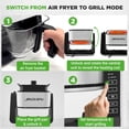 thumbnail image 3 of 1500W Electric Air Fryer & Grill with 4L Glass Pot, 7-in-1 Functions, Large Digital Control Panel, 3 of 5