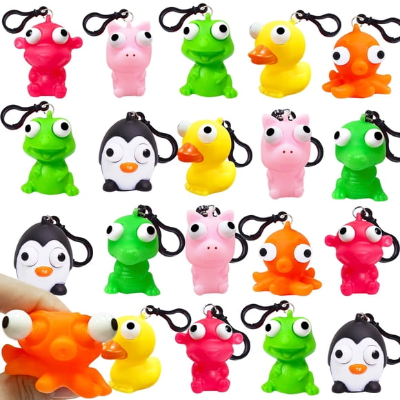 Llavero para niños de Fidget Toys AMENON Popping Eye con forma de animal, paquete de 24
