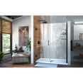 thumbnail image 5 of DreamLine Unidoor 57-58 in. W x 72 in. H Frameless Hinged Shower Door with Shelves in Satin Black, 5 of 12