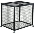 thumbnail image 5 of KFFKFF Rolling Sports Ball Storage Cart with Lockable Wheels Garages Sports Equipment Organizer for Gym, School, Club 33.5''x26''x29'', 5 of 9