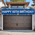 thumbnail image 5 of Blue Happy 50th Birthday Star Backdrop Banner Party Supplies Decorations Photography Props Background Celebration Event, 5 of 7
