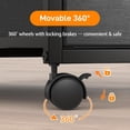 thumbnail image 3 of Ktaxon Rolling File Cabinet Under Desk Printer Stand with Shelves Adjustable, Mobile Lateral Filing Cabinet for Home Office, Fits Letter for Home Office, Black, 3 of 9